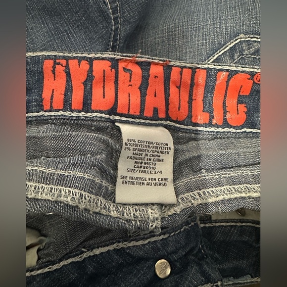 Hydraulic Blue Jean Denim Shorts Classic Style Size 4 - Picture 3 of 3